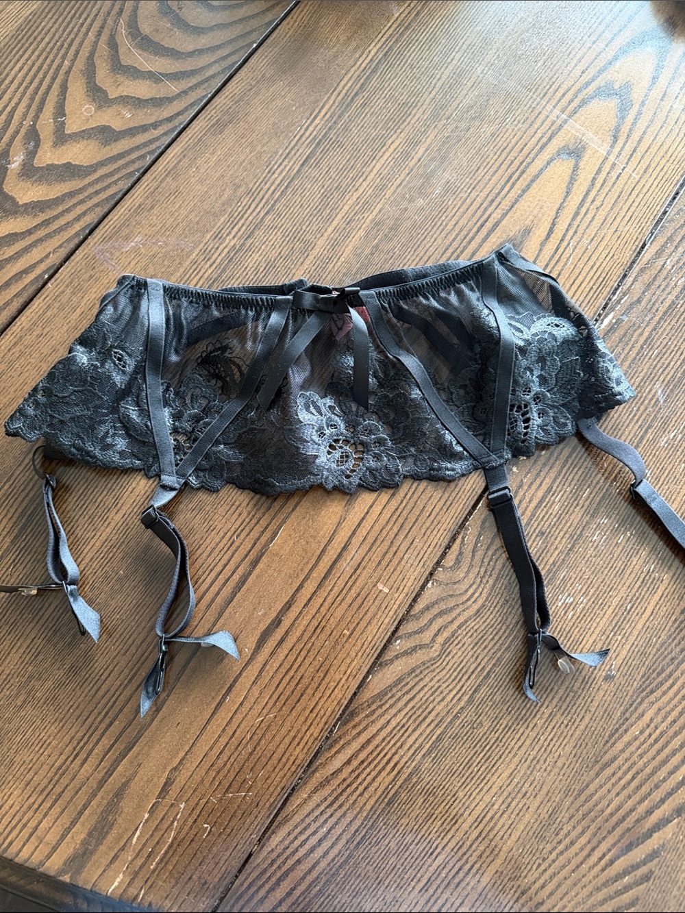 Agent Provocateur Black Lace Garter Belt